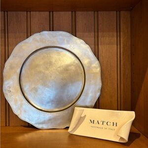 Match Pewter Gallic Charger- Size Large